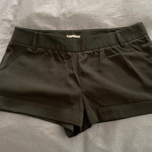 Express black shorts zip side closure